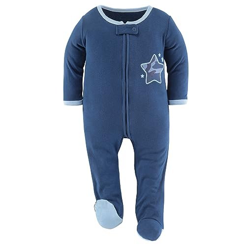 The Peanutshell Footed Pajamas Sleepers for Baby Boys, Sleep and Play Footies, 3 Pack