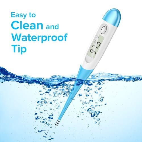 Thermometer for Adults and Kids with 8 Seconds Fast Accurate Reading, Acctrate & Safe-Baby Thermometer for Oral, Rectal or Under Arm Use, Large LCD Display with Fever Alarm