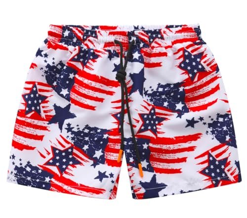 Toddler and Baby Boys' 3-Piece Swimsuit Trunk, Long Sleeve Rashguard Bathing Suit with Hat Set