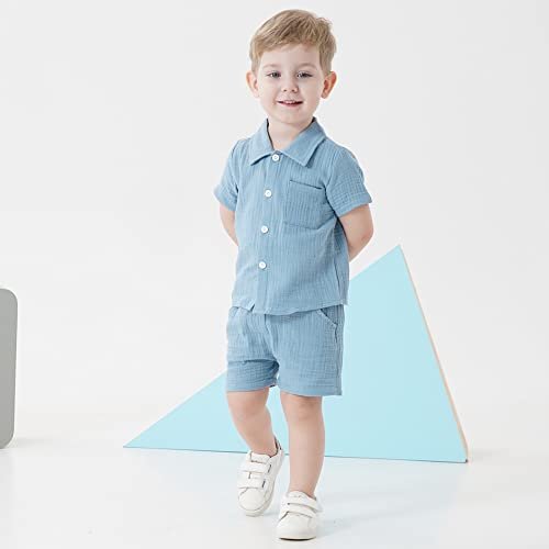 Toddler Baby Boy Clothes Summer Outfits Cotton Short Sleeve T-Shirt Dinosaurs Shorts Set Boy Clothes Outfits Set