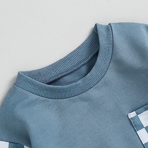 Toddler Baby Boy Fall Winter Outfit Contrast Color Long Sleeve Sweatshirts Stretch Jogger Pants Newborn Clothes Set