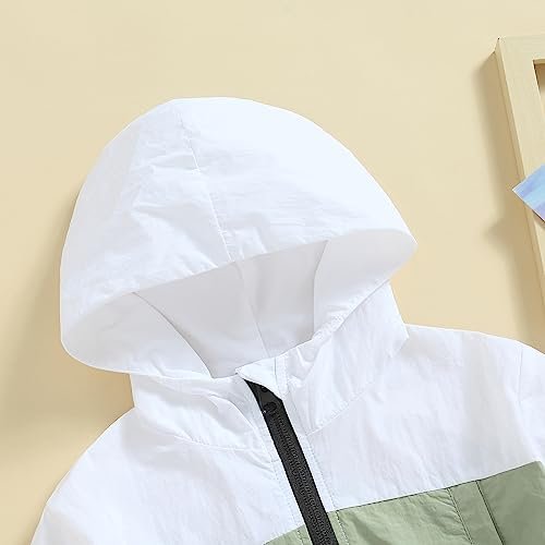 Toddler Baby Boy Girl Fall Clothes Outwear Zipper Hooded Sweatshirt Jacket Lightweight Windbreaker Jackets