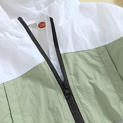 Toddler Baby Boy Girl Fall Clothes Outwear Zipper Hooded Sweatshirt Jacket Lightweight Windbreaker Jackets