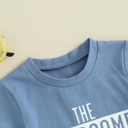 Toddler Baby Boy Summer Outfit Short Sleeve Letter Print T Shirt Top and Casual Shorts Set Cute Infant Newborn Clothes