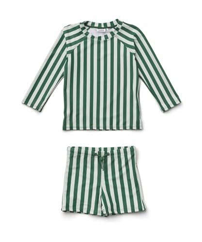 Toddler Boys Two Piece Swimsuit Rash Guard Set Long Sleeve Swim Shirt Swim Trunks& Shorts Bathing Suit