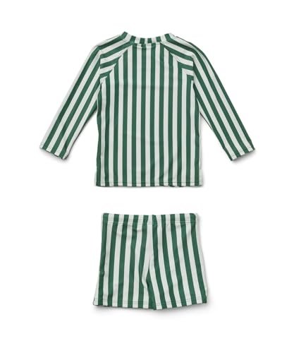 Toddler Boys Two Piece Swimsuit Rash Guard Set Long Sleeve Swim Shirt Swim Trunks& Shorts Bathing Suit
