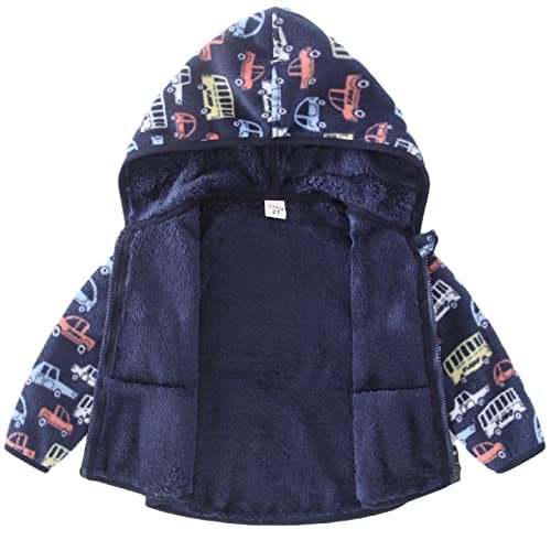 Toddler Fleece Jacket with hood Kids Boys Girls Baby Coat For Fall Winter Spring Thick Warm Outerwear 1-6 Years