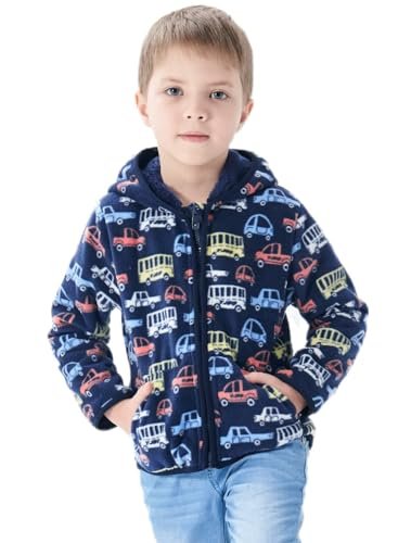 Toddler Fleece Jacket with hood Kids Boys Girls Baby Coat For Fall Winter Spring Thick Warm Outerwear 1-6 Years