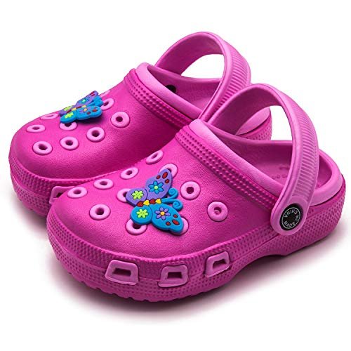 Toddler Little Kids Clogs Slip On Girls Boys Garden Clogs Summer Non-Slip Lightweight Slide Sandals Shoes Pool Shower Beach Slippers