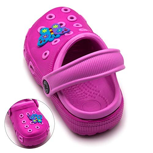 Toddler Little Kids Clogs Slip On Girls Boys Garden Clogs Summer Non-Slip Lightweight Slide Sandals Shoes Pool Shower Beach Slippers