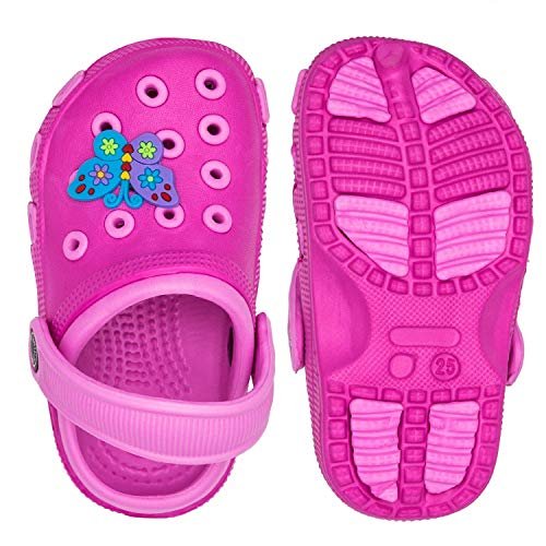Toddler Little Kids Clogs Slip On Girls Boys Garden Clogs Summer Non-Slip Lightweight Slide Sandals Shoes Pool Shower Beach Slippers