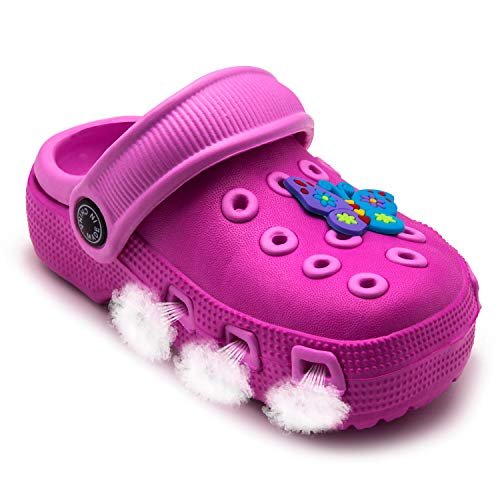 Toddler Little Kids Clogs Slip On Girls Boys Garden Clogs Summer Non-Slip Lightweight Slide Sandals Shoes Pool Shower Beach Slippers