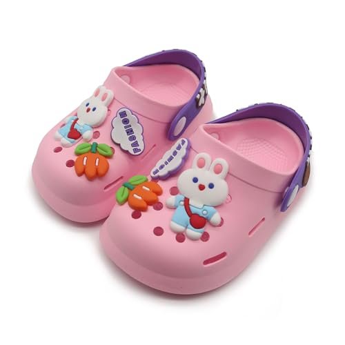 Toddler Shoes Clogs Slide Sandals for 0-8yrs Kids Unisex for Girls and Boys Garden Shoes Cartoon Slides Slip-Resistance Sandals Beach Pool Slippers