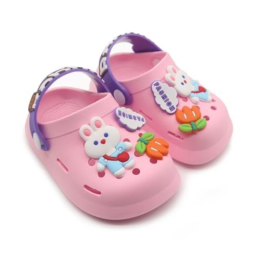Toddler Shoes Clogs Slide Sandals for 0-8yrs Kids Unisex for Girls and Boys Garden Shoes Cartoon Slides Slip-Resistance Sandals Beach Pool Slippers