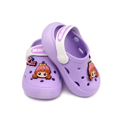 Toddler Shoes Little Kid Clogs Slide Sandals for 0-8yrs Kids Unisex Girls Shoes and Boys Shoes Garden Shoes Cartoon Slides Slip-Resistance Sandals Beach Slippers