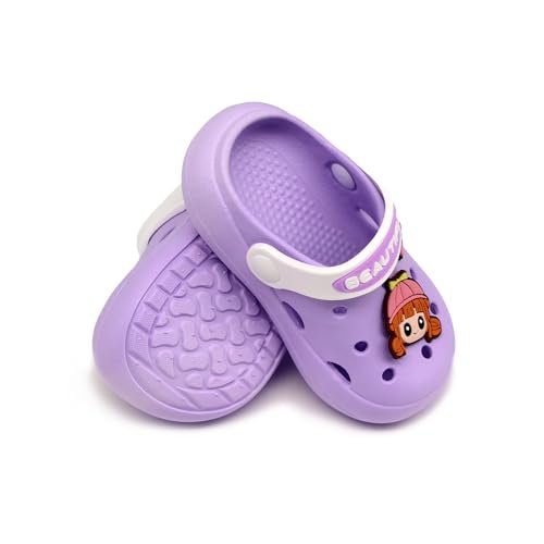Toddler Shoes Little Kid Clogs Slide Sandals for 0-8yrs Kids Unisex Girls Shoes and Boys Shoes Garden Shoes Cartoon Slides Slip-Resistance Sandals Beach Slippers