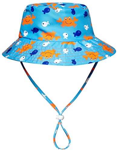 Toddlers and Baby Boys' 3-Piece Swimsuit Trunk Rashguard Set and Sun Hat Swimwear Bathing Suit Sunsuit Swim Shirt UPF 50+