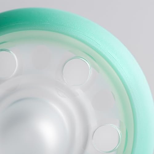 Tommee Tippee Breast-Like Night Pacifier, 0-6 Months, Breast-Like Baglet, BPA-Free Binkies, Glow in The Dark Technology, Teal/Blue, Pack of 4