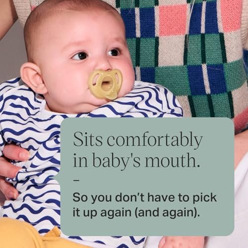 Tommee Tippee Ultra-Light Silicone Pacifier, 6-18 Months, Symmetrical One-Piece Design, BPA-Free Silicone Binkies, Blue/Green/Yellow, Pack of 4