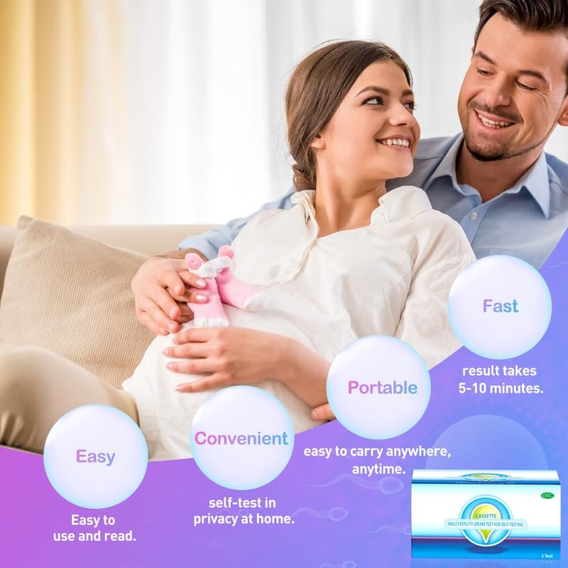 Uroap Men Fertility Test Kit for Self-Testing - Sperm Test for Men - Shows Normal or Low Sperm Count- Private
