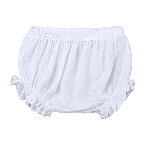 UTTPLL Baby Bloomers for Toddler Girl Boy Ruffle Diaper Covers Newborn Infant Cotton Linen Cute Loose Harem Shorts Underwear