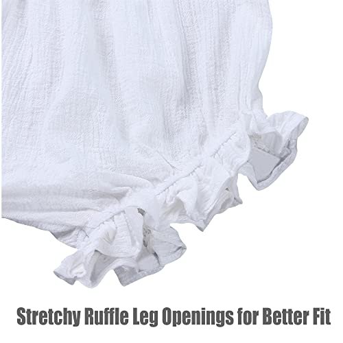 UTTPLL Baby Bloomers for Toddler Girl Boy Ruffle Diaper Covers Newborn Infant Cotton Linen Cute Loose Harem Shorts Underwear