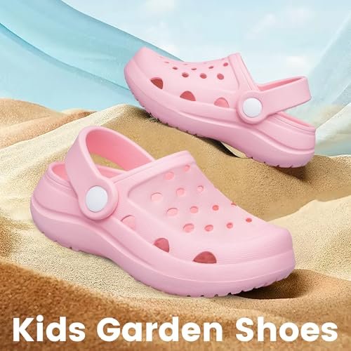 vibdiv Boys Girls Clogs Kids Garden Shoes Unisex Child Cartoon Slides Sandals Beach Slipper Indoor Outdoor(Toddler/Little Kids/Big Kids)