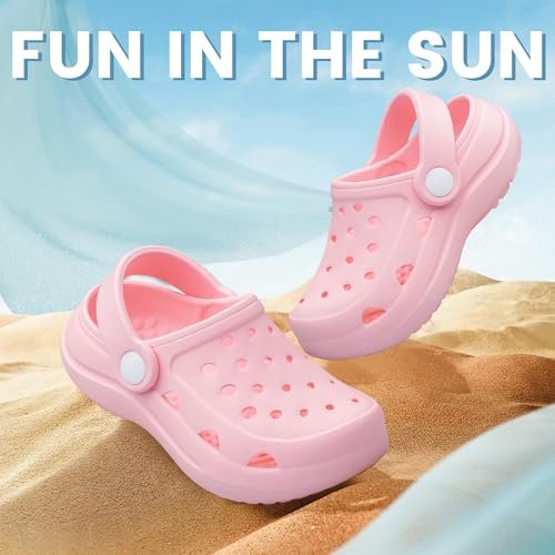 vibdiv Boys Girls Clogs Kids Garden Shoes Unisex Child Cartoon Slides Sandals Beach Slipper Indoor Outdoor(Toddler/Little Kids/Big Kids)