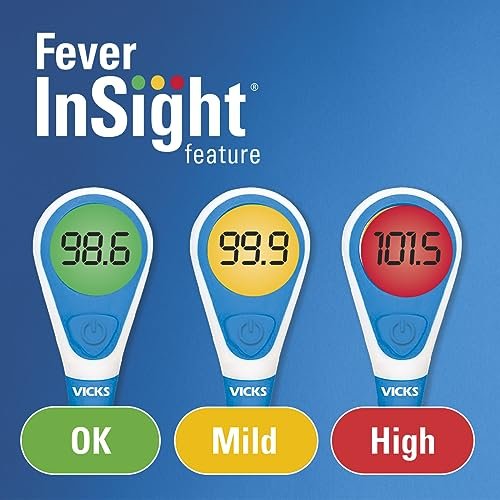 Vicks ComfortFlex Digital Thermometer – Accurate, Color Coded Reading in 8 Seconds – Digital Thermometer for Oral, Rectal or Under Arm Use