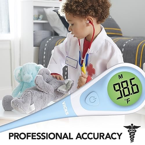 Vicks ComfortFlex Digital Thermometer – Accurate, Color Coded Reading in 8 Seconds – Digital Thermometer for Oral, Rectal or Under Arm Use