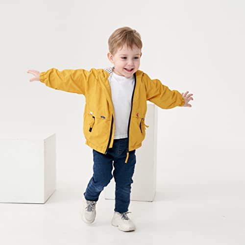 Volunboy Toddler Boys Windbreaker Casual Outerwear Kids Lightweight Zip Hooded Jacket Baby Cute Dust Coat