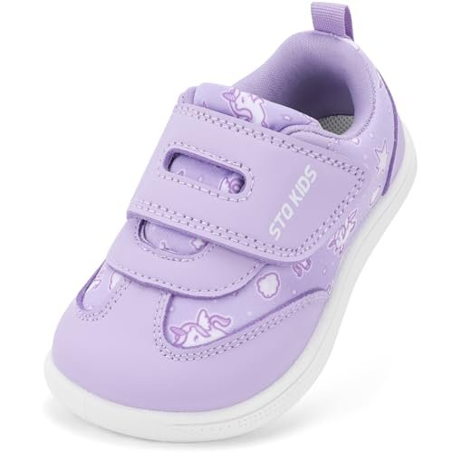 Wide Toe Box Toddler Shoes Zero Drop Boys Girls Barefoot Shoe Non-Slip Little Kids Sneakers for First Walking