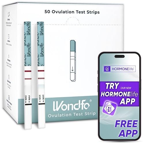 Wondfo Ovulation Test Strips - Women Fertility Tracking and Pregnancy Planning with Cycle-Detecting LH Surge - Highly Sensitive and Fast Result at Home Kit (50 Count)