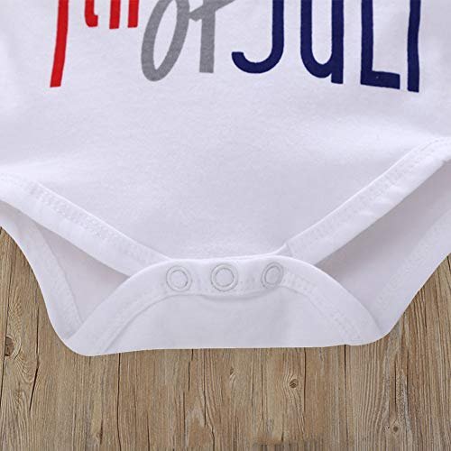 XFGLCK Newborn Infant Baby Boy 4th of July Shorts Set Short Sleeve Bodysuit + Stars Stripe Short American Flag Summer Outfits