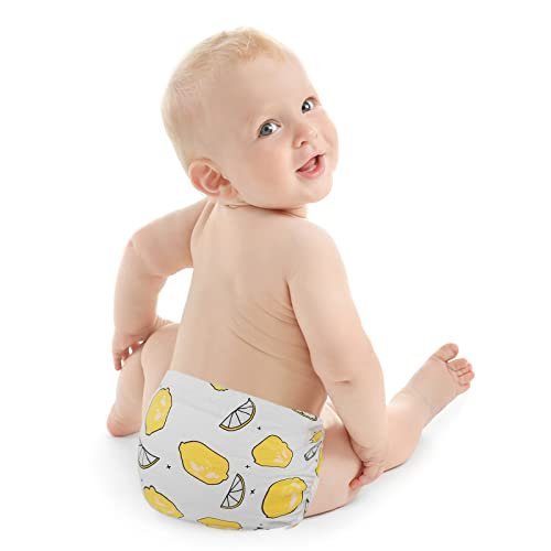 XMS-Tech Diaper Covers for Girl Cute Toddler Baby Girls Cotton Bloomer Basic Shorts Washable Reusable Diaper Cover 4 Pack