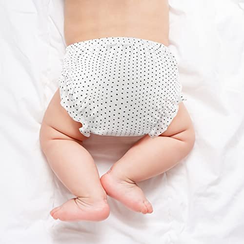 XMS-Tech Diaper Covers for Girl Cute Toddler Baby Girls Cotton Bloomer Basic Shorts Washable Reusable Diaper Cover 4 Pack