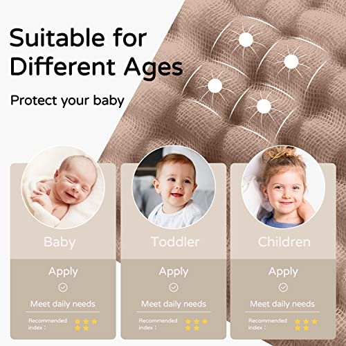 Yoofoss Hooded Baby Towels for Newborn 2 Pack 100% Muslin Organic Cotton Baby Bath Towel with Hood for Babies, Infant, Toddler and Kids, Large 32x32Inch, Soft and Absorbent Newborn Essential